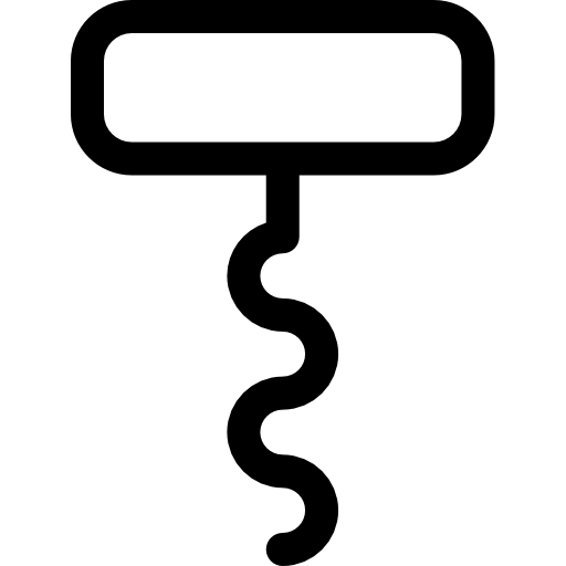 korkociąg Basic Rounded Lineal ikona