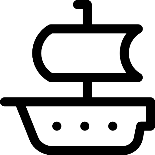statek Basic Rounded Lineal ikona