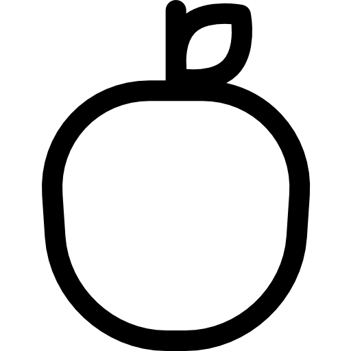 maçã Basic Rounded Lineal Ícone