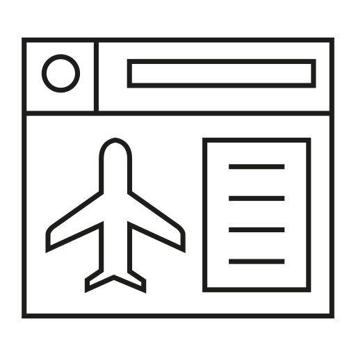 boeking van luchtvaartmaatschappijen Generic outline icoon