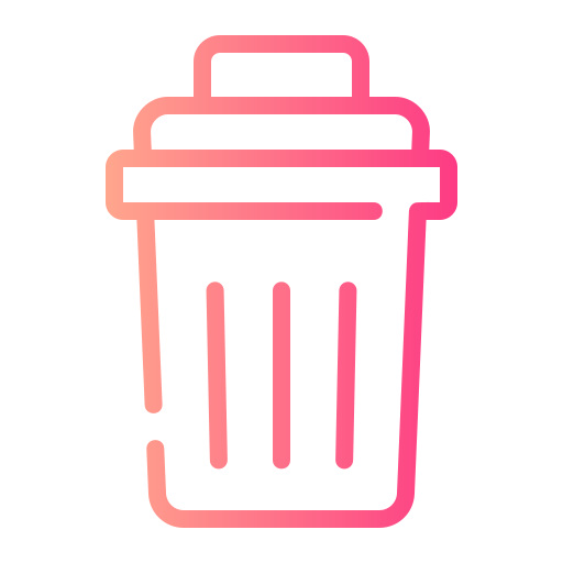 cestino dei rifiuti Generic gradient outline icona