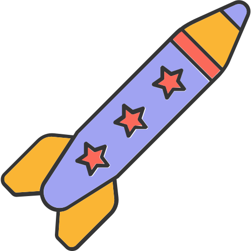Missile rocket Generic color lineal-color icon