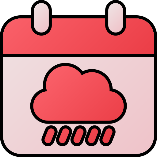 deszczowa chmura Generic gradient lineal-color ikona