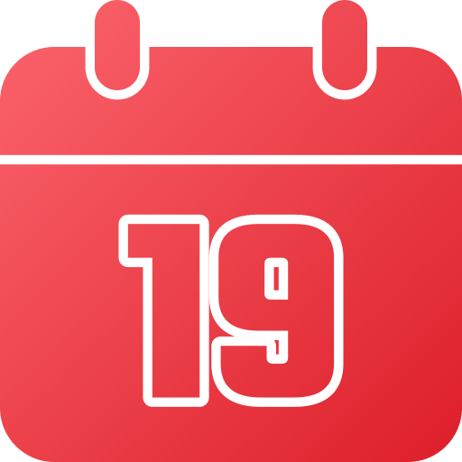 Календарная дата Generic gradient fill иконка