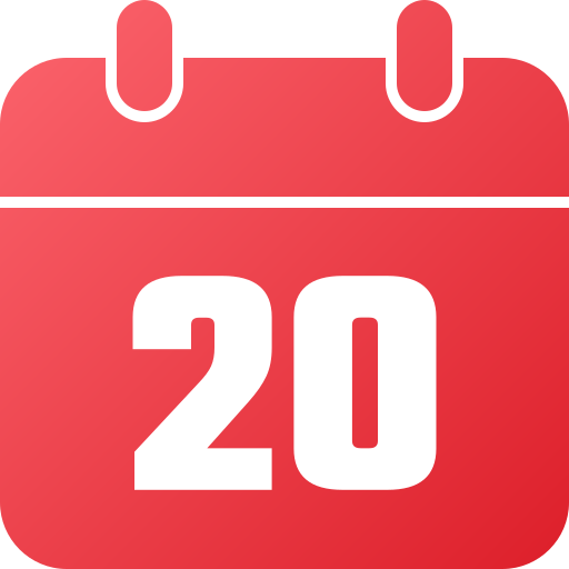 fecha del calendario Generic gradient fill icono