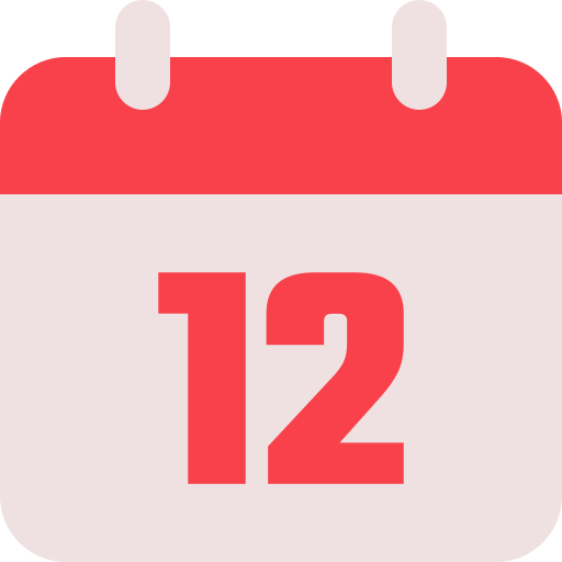 カレンダーの日付 Generic color fill icon