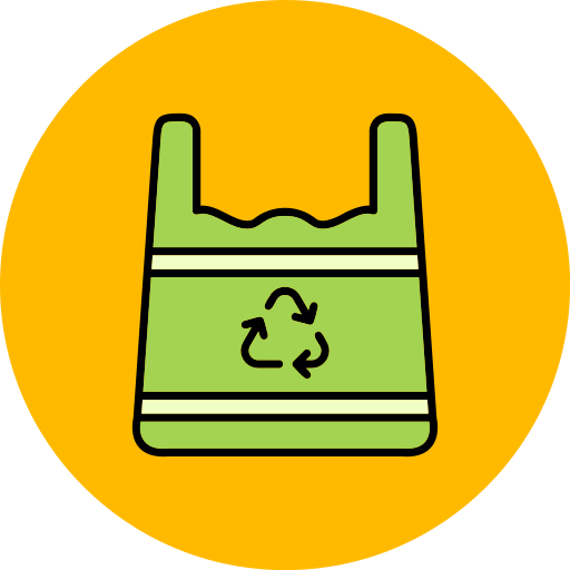 bolsa de plástico reciclado Generic color lineal-color icono