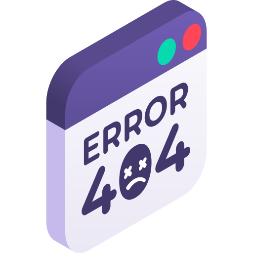 Error 404 Gradient Isometric Gradient icon