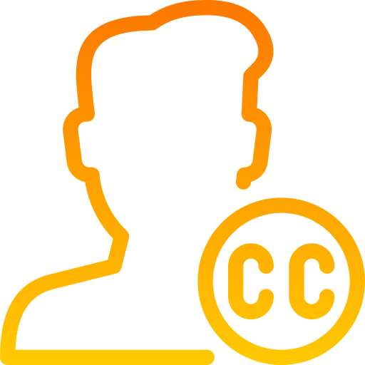 Copyright conflict Generic gradient outline icon
