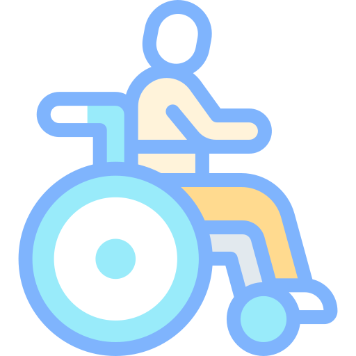 車椅子 Detailed color Lineal color icon