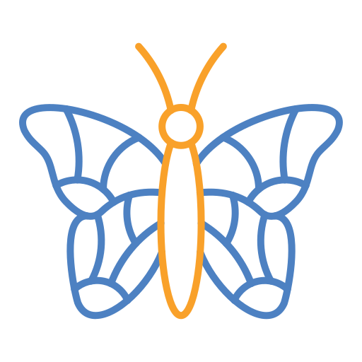 vlinder Generic color outline icoon