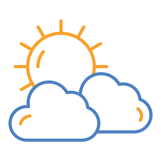 Clouds and sun Generic color outline icon