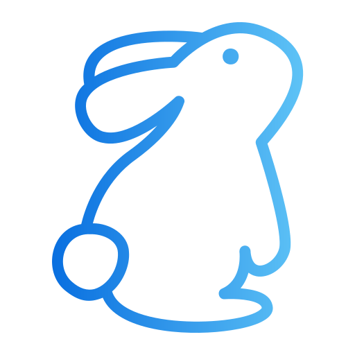 konijn Generic gradient outline icoon