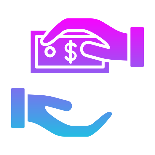 Give money Generic gradient outline icon