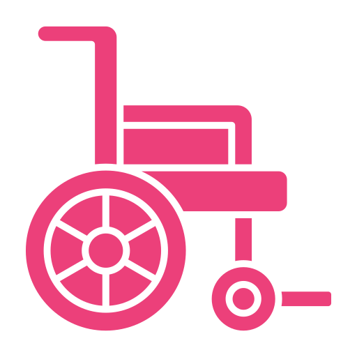 wózek inwalidzki Generic color fill ikona