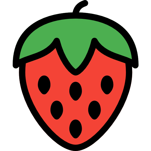 Strawberry Pixel Perfect Lineal Color icon