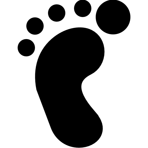 huella Basic Straight Filled icono