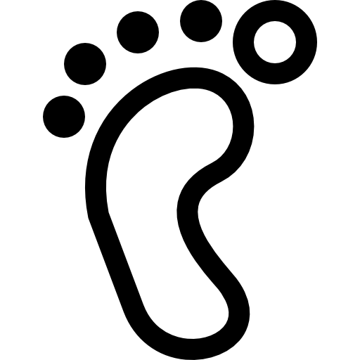 huella Basic Straight Lineal icono