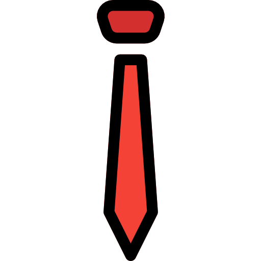 corbata Pixel Perfect Lineal Color icono