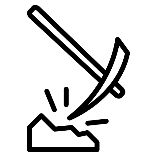 つるはし Generic black outline icon