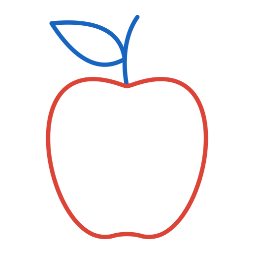 jabłko Generic color outline ikona
