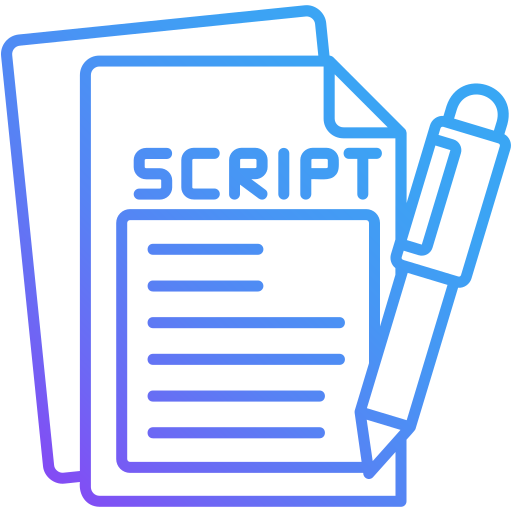 script Generic gradient outline icoon