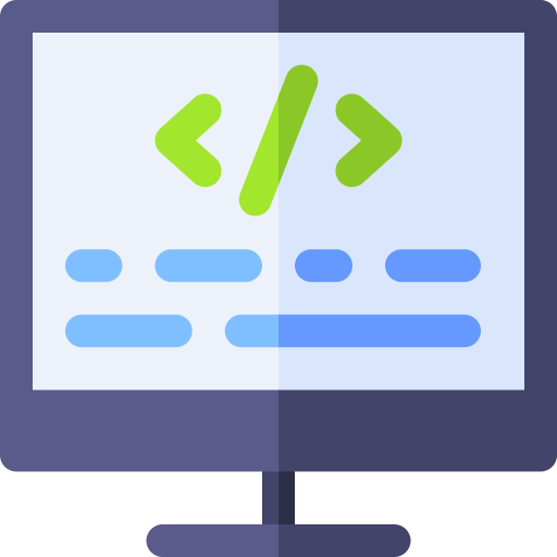 programación Basic Rounded Flat icono