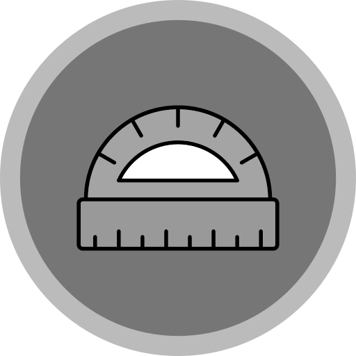 Protractor Generic color lineal-color icon