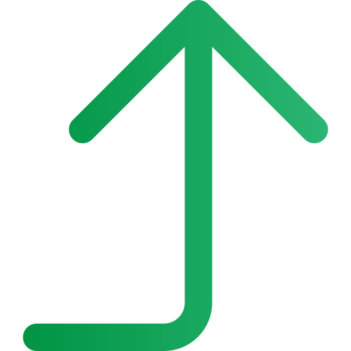 freccia curva Generic gradient outline icona