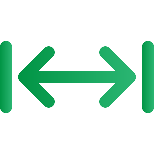 Right and left Generic gradient outline icon
