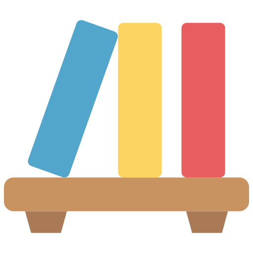 boekenplank Generic color fill icoon