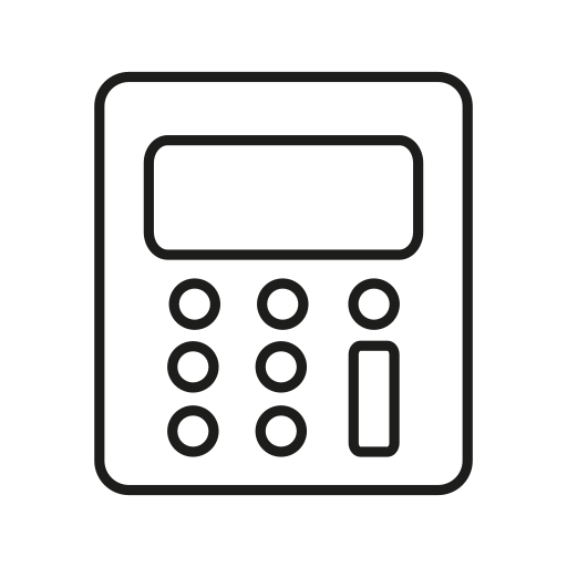 kalkulator Generic outline ikona