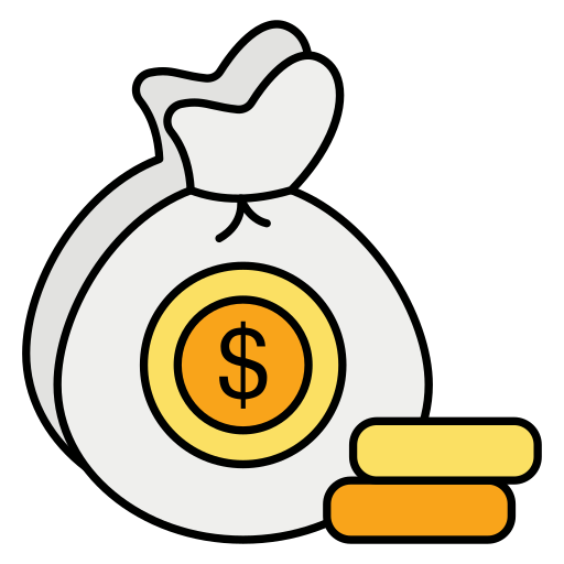 torba z pieniędzmi Generic color lineal-color ikona