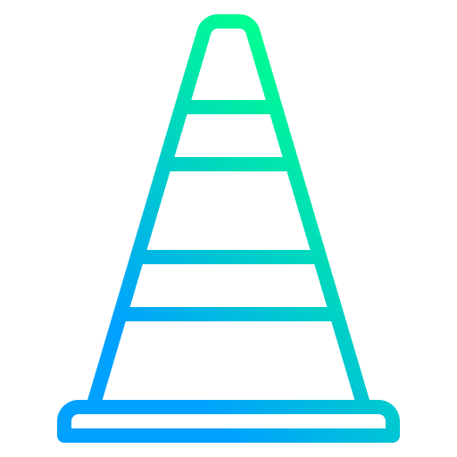 verkeerskegel Generic gradient outline icoon
