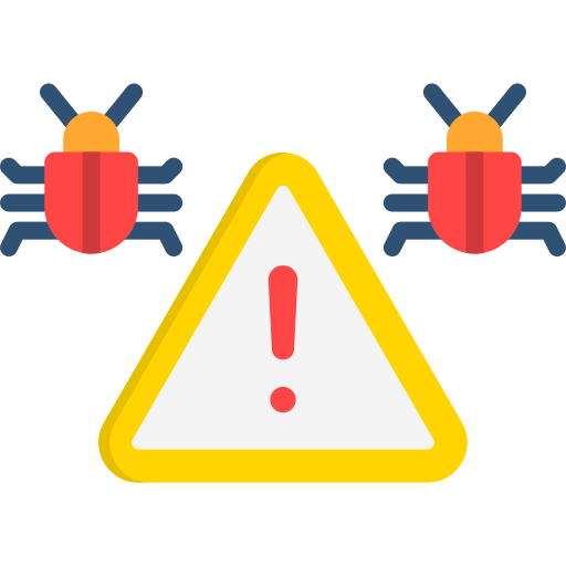 ostrzeżenie przed wirusem Generic color fill ikona