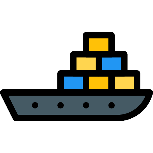 貨物船 Pixel Perfect Lineal Color icon
