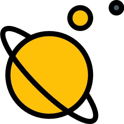 planeta Pixel Perfect Lineal Color icono