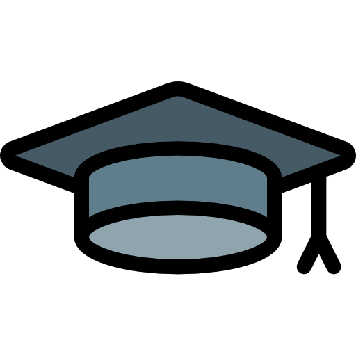 Mortarboard Pixel Perfect Lineal Color icon