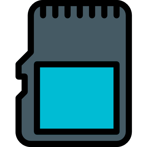Sd card Pixel Perfect Lineal Color icon