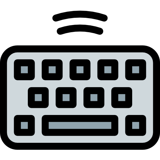 teclado Pixel Perfect Lineal Color icono