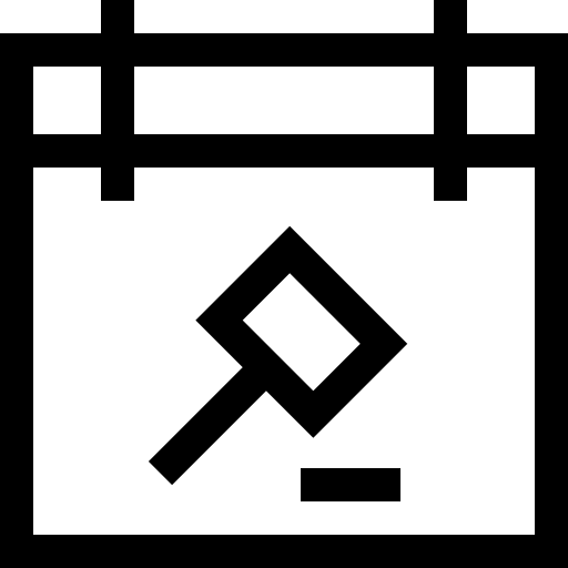 calendrier Basic Straight Lineal Icône