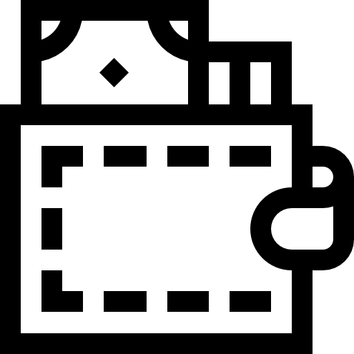 portafoglio Basic Straight Lineal icona