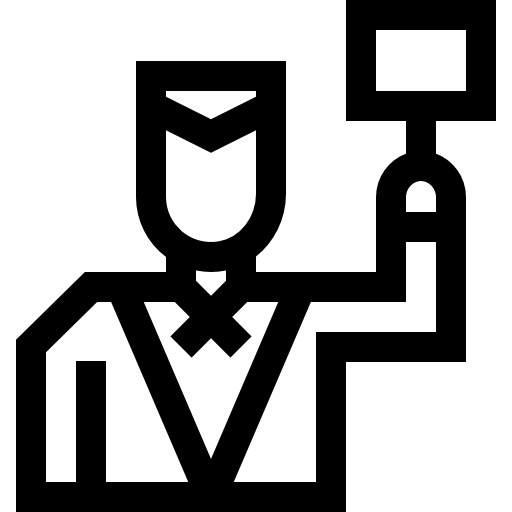 licytator Basic Straight Lineal ikona