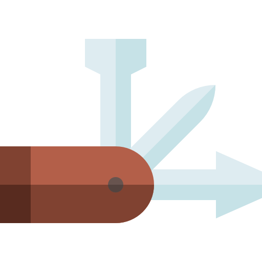Swiss knife Basic Straight Flat icon