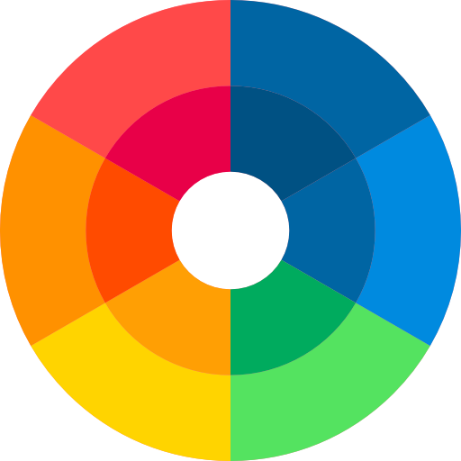 rueda de color Basic Rounded Flat icono