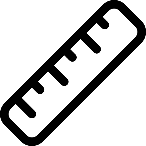 gobernante Basic Rounded Lineal icono