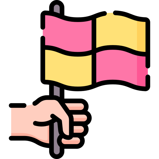 bandera de fuera de juego Special Lineal color icono