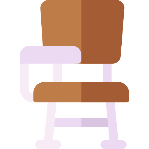 Chair Basic Rounded Flat icon