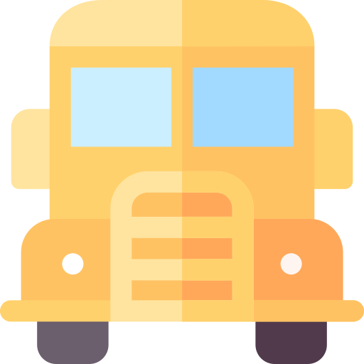 School bus Basic Rounded Flat icon