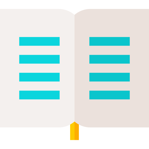 leesboek Basic Straight Flat icoon